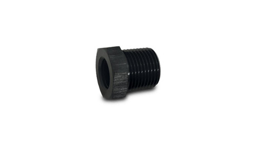 Vibrant 10850 Pipe Reducer Adapter, 1/8" NPT Female to 1/4" NPT Male Black Anodized