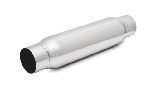 Vibrant 1792 Bottle Style Resonator - 2.5" Inlet/Outlet x 12" Long, 304 Stainless Steel