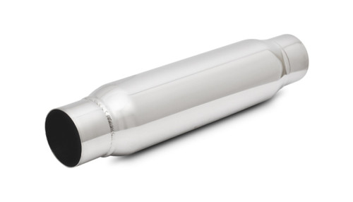 Vibrant 1792 Bottle Style Resonator - 2.5" Inlet/Outlet x 12" Long, 304 Stainless Steel