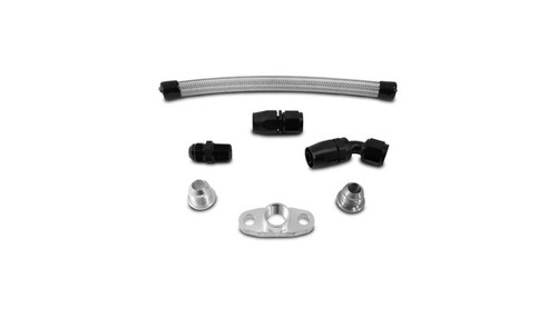 Vibrant 10282 Universal Oil Drain Kit for T3/T4 Top Mount Turbo Setups 20" Long with -10AN Hose