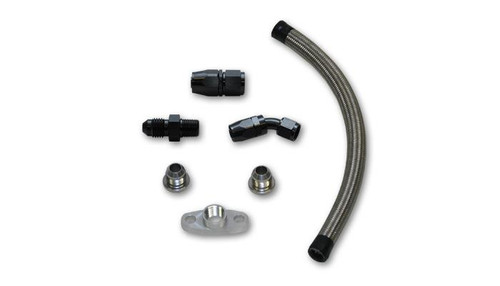 Vibrant 10283 Universal Oil Drain Kit for GT Series Top Mount Turbo Setups 20" Long with -10AN Hose