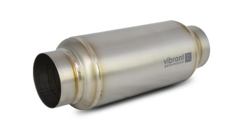 Vibrant 17525 CP1 Titanium Resonator - 2.5" Inlet/Outlet x 12" Long