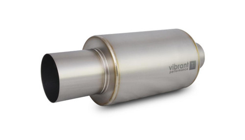 Vibrant 17563 Titanium Muffler with Natural Tip - 3" Inlet