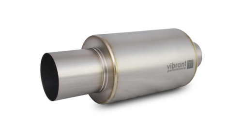 Vibrant 17563 Titanium Muffler with Natural Tip - 3" Inlet