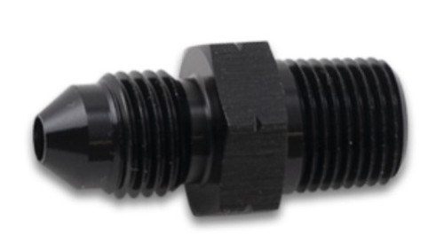 Vibrant 12742 Male AN to Male BSPT Adapter -8AN x 1/2"-14 Black Anodized Aluminum