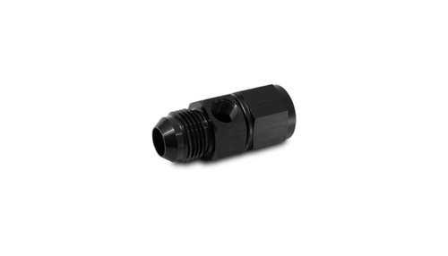 Vibrant 16484 Female to Male AN Flare Union Adapter -4AN with 1/8" NPT Black