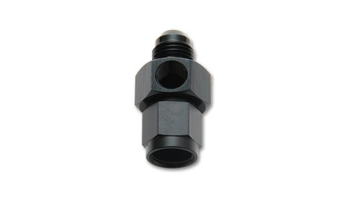 Vibrant 16486 Female to Male AN Flare Union Adapter -6AN with 1/8" NPT Black
