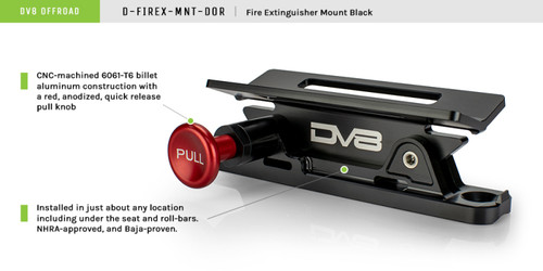 DV8 Offroad D-FIREX-MNT-DOR Fire Extinguisher Mount - Billet Aluminum