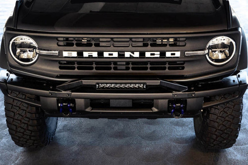 DV8 Offroad LBBR-04 Factory Modular Front Bumper Bull Bar for 2021-2023 Ford Bronco - Micro-Texture Black Powder Coat
