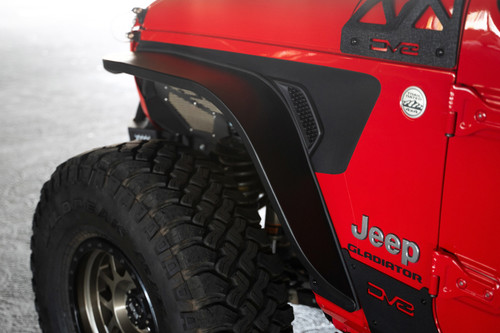 DV8 Offroad FDGL-07 Slim Fender Flares for 2020-2021 Jeep Gladiator - Micro-Texture Powder-Coat