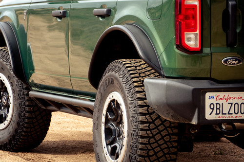 DV8 Offroad FDBR-01 Tube Fender Flares for 2021-2023 Ford Bronco - Micro-Texture Black Powder Coat