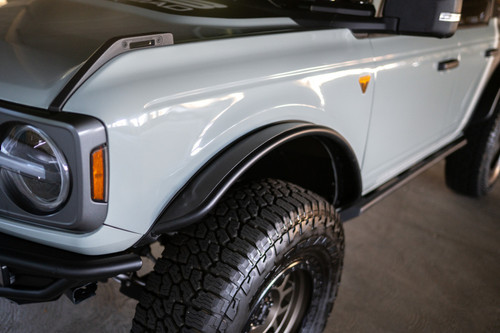 DV8 Offroad FDBR-01 Tube Fender Flares for 2021-2023 Ford Bronco - Micro-Texture Black Powder Coat