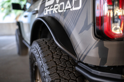 DV8 Offroad FDBR-01 Tube Fender Flares for 2021-2023 Ford Bronco - Micro-Texture Black Powder Coat