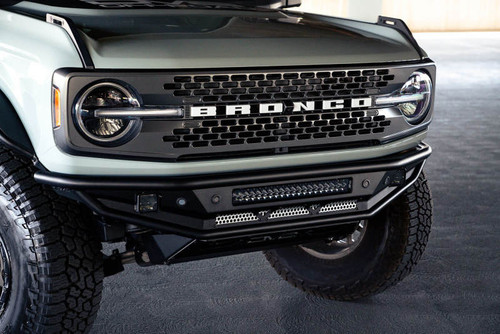 DV8 Offroad FBBR-04 Competition Series Front Bumper for 2021-2022 Ford Bronco - Micro-Texture Black Powder Coat