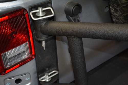 DV8 Offroad TCSTTB-01 Spare Tire Carrier for 2007-2018 Jeep Wrangler, Wrangler JK - Textured Black