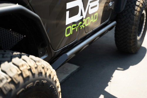 DV8 Offroad SRJL-07 Rocker Panel Guard for 2018-2022 Jeep Wrangler JL - 3Mm Steel Plate & 2Mm & 4Mm Tube