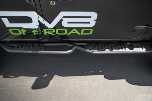 DV8 Offroad SRJL-08 Rocker Panel Guard for 2018-2022 Jeep Wrangler JL - 3Mm, 4Mm, And 5Mm Steel Plate & 2Mm Steel Tube