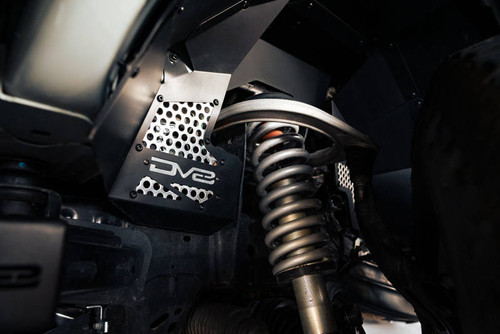 DV8 Offroad INFEND-05FB Front Inner Fender Liners for 2021-2023 Ford Bronco - Micro-Texture Black Powder Coat