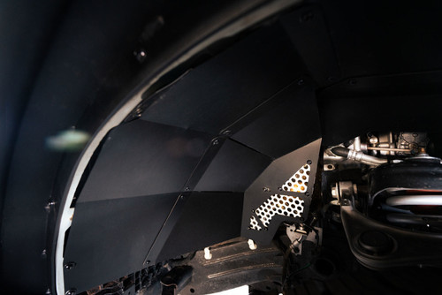 DV8 Offroad INFEND-05FB Front Inner Fender Liners for 2021-2023 Ford Bronco - Micro-Texture Black Powder Coat