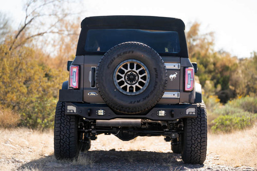 DV8 Offroad RBBR-01 MTO Series Rear Bumper for 2021-2022 Ford Bronco - Micro-Texture Black Powder Coat