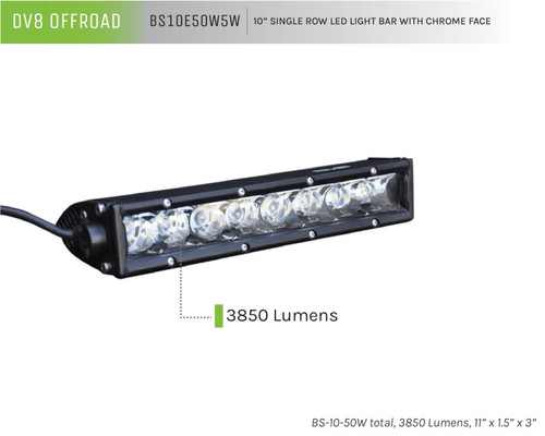 DV8 Offroad BS10E50W5W Light Bar - 50W