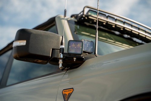 DV8 Offroad LBBR-08 Light Bar Mounting Bracket for 2021-2023 Ford Bronco - Micro-Texture Black Powder Coat