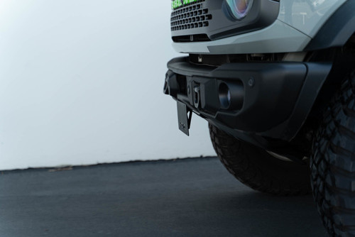 DV8 Offroad LPBR-04 Capable Bumper Front License Plate Mount for 2021-2023 Ford Bronco - 3.5Mm Steel Plate