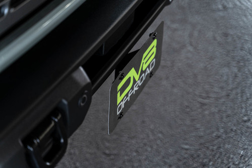 DV8 Offroad LPBR-04 Capable Bumper Front License Plate Mount for 2021-2023 Ford Bronco - 3.5Mm Steel Plate