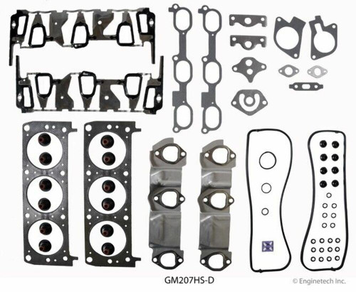 Enginetech GM207HS-DWB Head Gasket Set with Bolts OEM-Spec for 2004-2005 Chevrolet Buick Oldsmobile Pontiac 3.4L 207ci - New Bolts Included