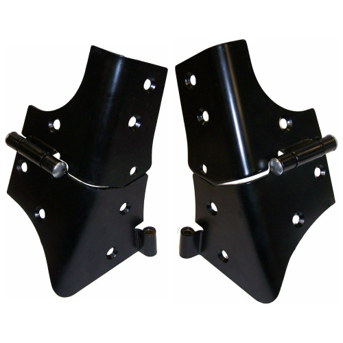 Crown Automotive 55075703AH Left Windshield Hinge - Fits 1997-2006 Jeep TJ Wrangler (Black Primed)