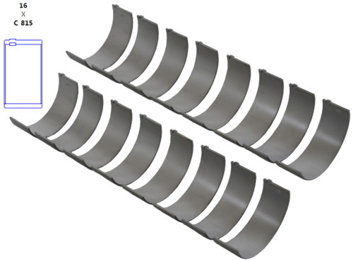 Enginetech BB628JSTD Standard Rod Bearing Set for 1954-1979 Buick Oldsmobile Pontiac 4.7L-7.5L V8 - Complete Connecting Rod Bearing Set