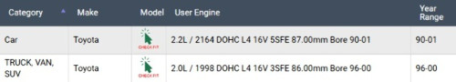 Enginetech BB1441.75 .75mm Undersize Rod Bearing Set for 1990-2001 Toyota 2.0L/2.2L 122ci I4 - Complete Connecting Rod Bearing Set