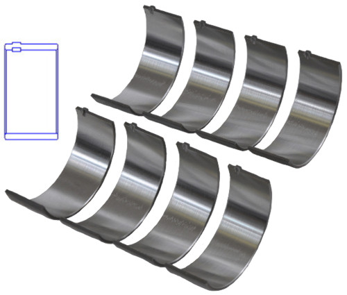 Enginetech BB414J.25 .25mm Undersize Rod Bearing Set for 1991-2002 Saturn 1.9L 116ci I4 - Complete Connecting Rod Bearing Set