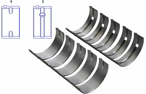 Enginetech BC1524.25 0.25mm Undersize Main Bearing Set for 1997-2012 Dodge Chrysler Eagle 2.0L/2.4L I4 - Complete OEM-Spec Main Bearing Set