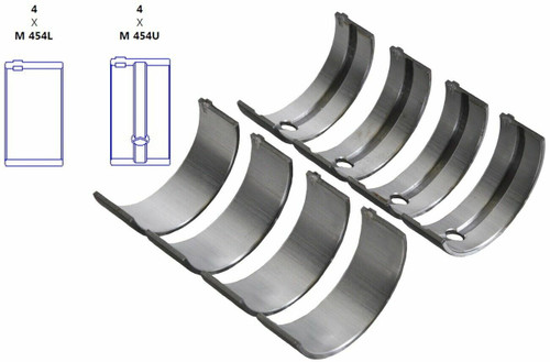 Enginetech BC2403STD Standard Main Bearing Set for 1985-2000 Chevy Geo 1.0L 61ci I3 - Complete OEM-Spec Main Bearing Set