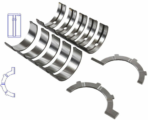 Enginetech BC502J.25 0.25mm Undersize Main Bearing Set for 1999-2013 Dodge Ram Jeep 4.7L 287ci V8 - Complete OEM-Spec Main Bearing Set