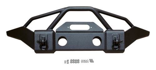 RT Off-Road RT20041 Heavy Duty Full-Width Front Bumper for 2007-18 Jeep JK Wrangler, Black Textured Powder Coat Finish w/ Shackle