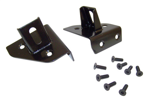 RT Off-Road RT26021 Black Windshield Light Mount Brackets for 1976-1986 Jeep CJ-5, CJ-7, CJ-8, and 1987-1995 YJ Wrangler