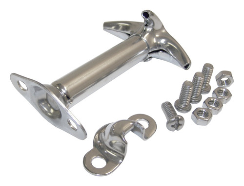 RT Off-Road RT26005 Stainless Steel Hood Catch Kit for Jeep 1941-1945 MB, 1945-1986 CJ-2A, CJ-3A, CJ-3B, CJ-5, CJ-6, CJ-7, CJ-8