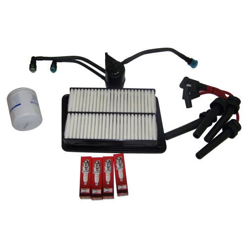 RT Off-Road TK39 Tune Up Kit for 2002-2003 Jeep KJ Liberty w/ 2.4L Engine, Includes Air Filter, Oil Filter, Fuel Filter, Spark Plugs