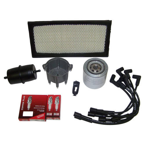 RT Off-Road TK5 Tune Up Kit for 1987-1990 Jeep XJ Cherokee or MJ Comanche w/ 4.0L Engine, Includes Distributor Cap & Rotor, Air