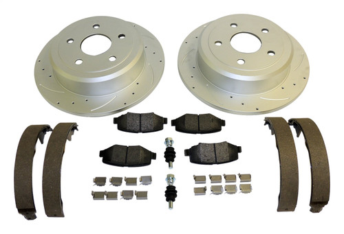 RT Off-Road RT31028 Rear Performance Brake Kit for Jeep 07-18 JK Drilled & Slotted Rotors & Hardware