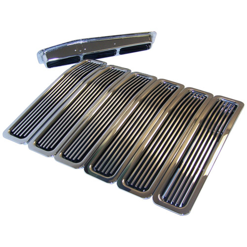 RT Off-Road RT26041 Grille Insert Set Front - Fits 1997-2006 Jeep TJ Wrangler, Snap-In Type