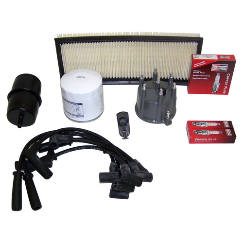 RT Off-Road TK2 Tune Up Kit for 1991-1993 Jeep YJ Wrangler w/ 4.0L Engine, Includes Distributor Cap & Rotor, Air Filter, Fuel Filter