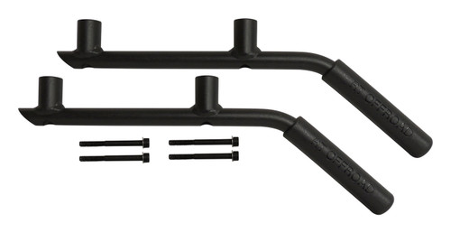 RT Off-Road RT27058 Black Powder Coated Steel Rear Grab Handle Set for 07-18 Jeep JK Wrangler, Includes Mounting Hardware