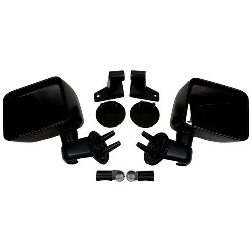 RT Off-Road RT30023 Black Mirror Relocation Bracket & Mirror Kit for Jeep 2007-2018 JK Wrangler
