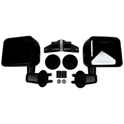 RT Off-Road RT30023 Black Mirror Relocation Bracket & Mirror Kit for Jeep 2007-2018 JK Wrangler