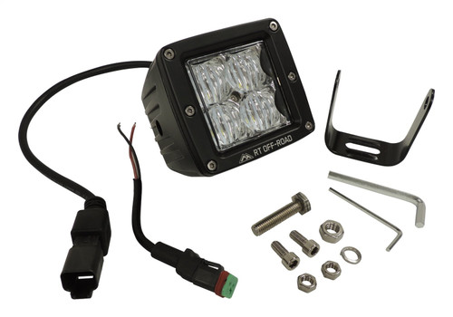RT Off-Road RT28085 3" LED Flood Light w/ Mounting Bracket & Connector for Universal Applications