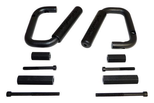 RT Off-Road RT27049 Black Powder Coated Steel Front Grab Handle Set for 07-18 Jeep JK Wrangler, Includes Mounting Hardware