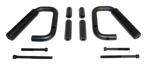 RT Off-Road RT27049 Black Powder Coated Steel Front Grab Handle Set for 07-18 Jeep JK Wrangler, Includes Mounting Hardware